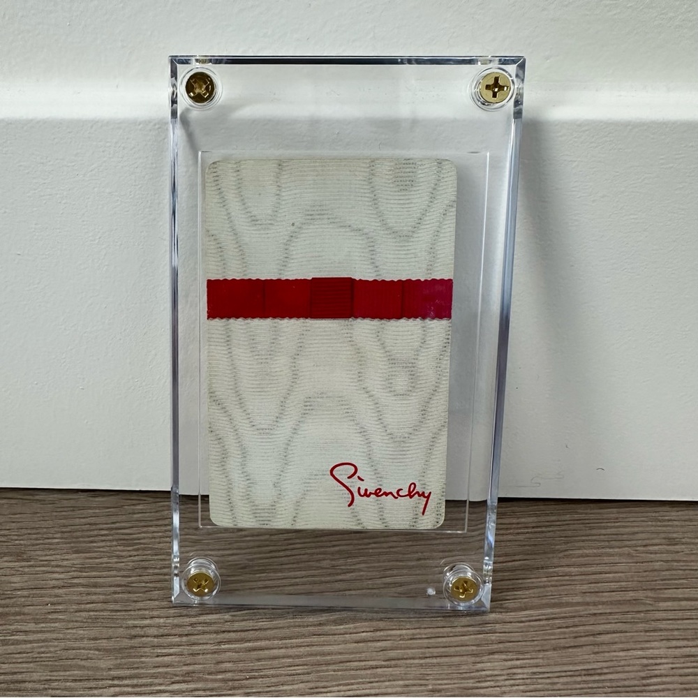 Vintage Givenchy Collectible Playing Card 2 of Hearts in a UV Protective Case